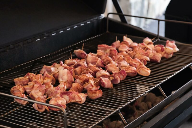 Bacon Wrapped Scallops on a Meadow Creek Pig Roaster Bacon Wrapped Scallops on a Meadow Creek Pig Roaster