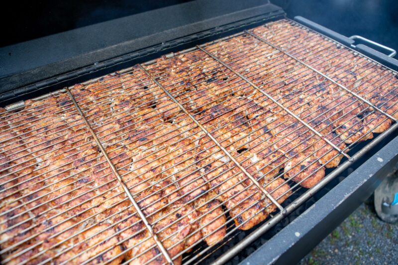 Grilling Chicken Thighs on Meadow Creek BBQ42 Chicken Cooker Grilling Chicken Thighs on Meadow Creek BBQ42 Chicken Cooker