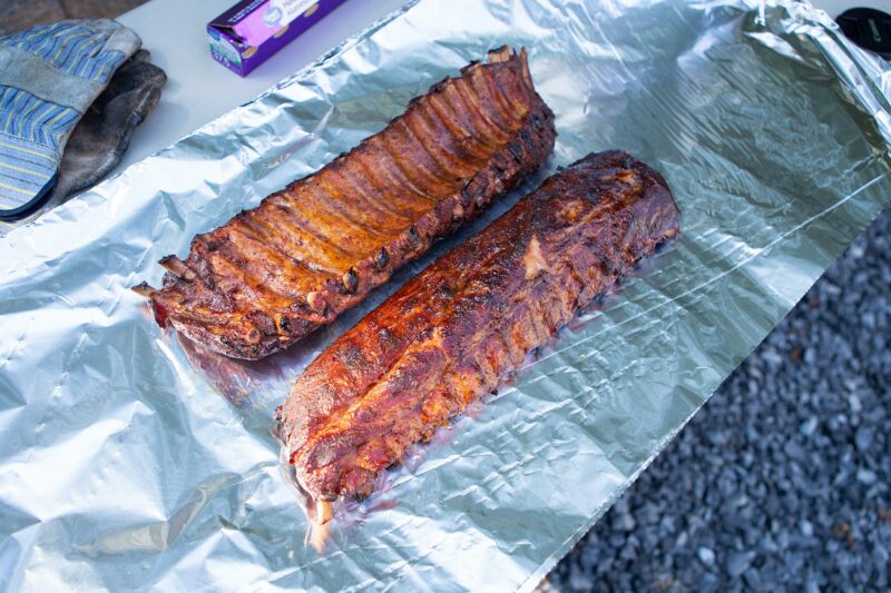 Wrapping Smoked Baby Back Ribs Wrapping Smoked Baby Back Ribs
