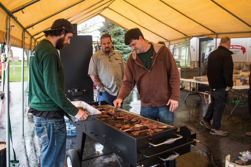 Billy Cooking on Meadow Creek Flat Top Grill Billy Cooking on Meadow Creek Flat Top Grill