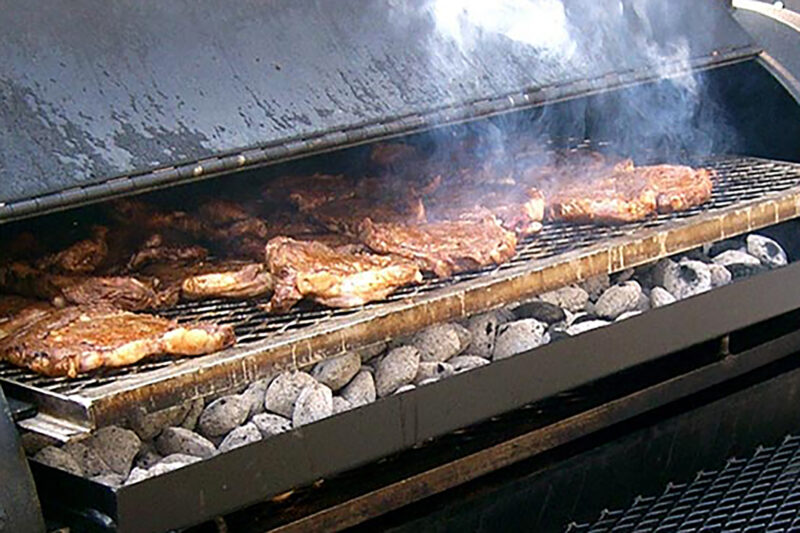Meadow Creek Grill Pan on Tank Smoker