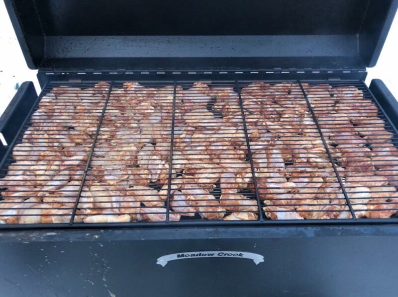 Party Wings on Meadow Creek BBQ42 Chicken Cooker