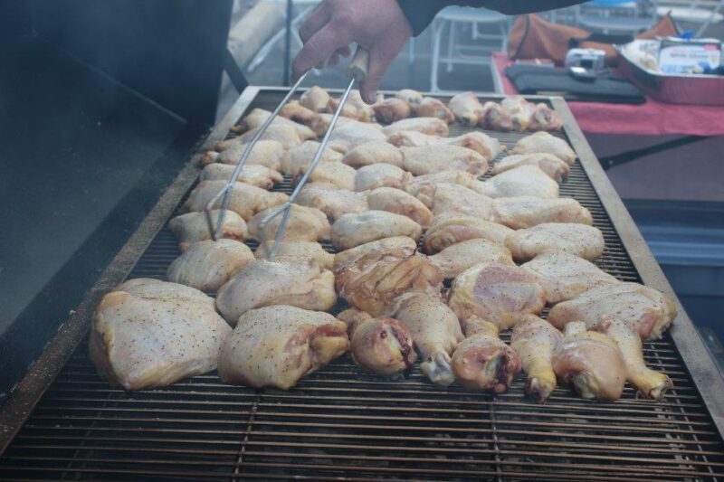 Chicken BBQ on Meadow Creek PR60T Pig Roaster1