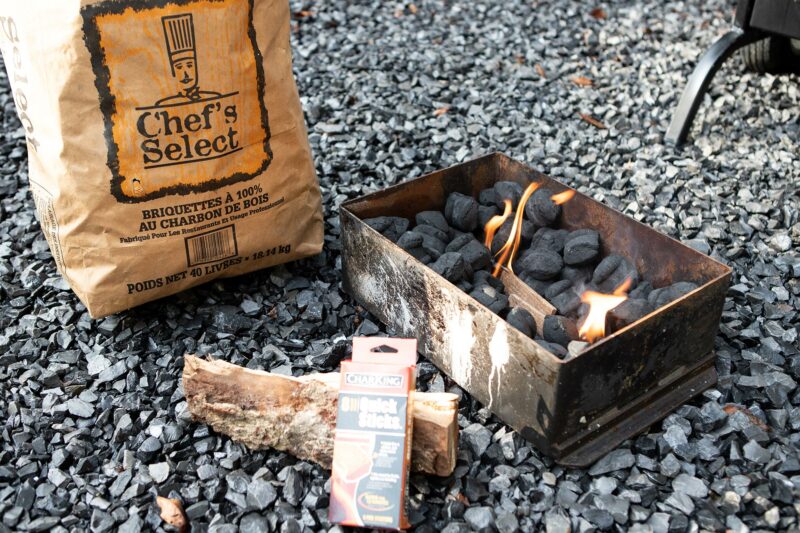 Charcoal Basket on Meadow Creek BX25 Box Smoker