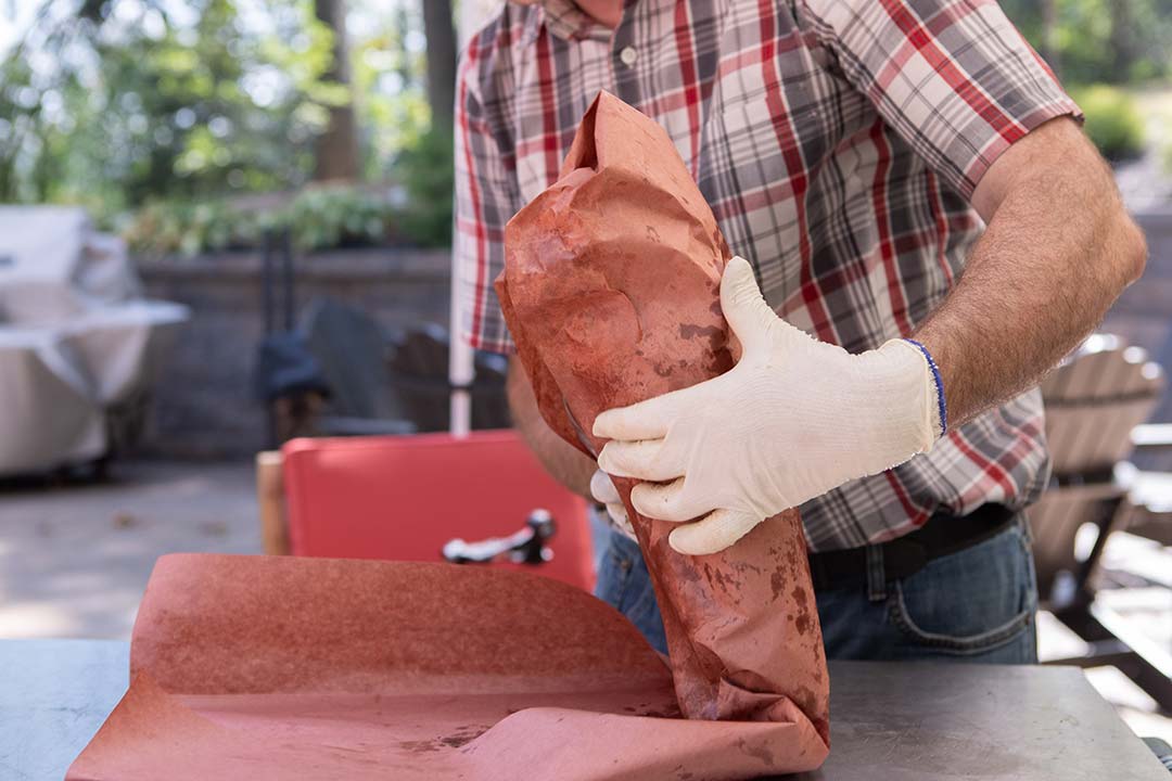 Meadow_Creek_SQ36_Offset_Smoker_37_Wrapping_Brisket