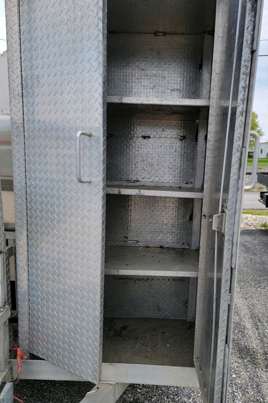20' Double-Axle Aluminum Trailer With SPK 700 Southern Pride 20' Double-Axle Aluminum Trailer with a Southern pride SPK 700 and a 3' by 4' all stainless steel Smith deal smoker and a glow variable speed automatic slicer