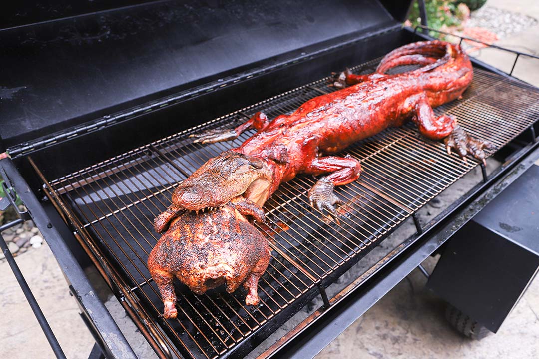 Grilled Whole Alligator