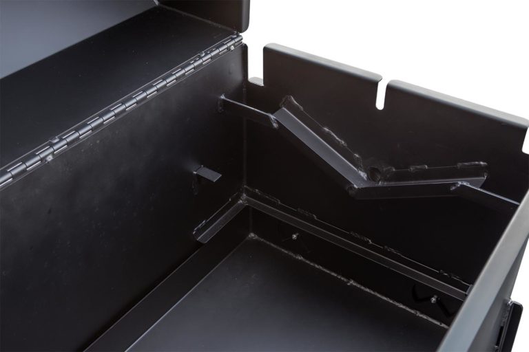 Drip Pan and Charcoal Pan Hardware and Optional Charcoal Pullout