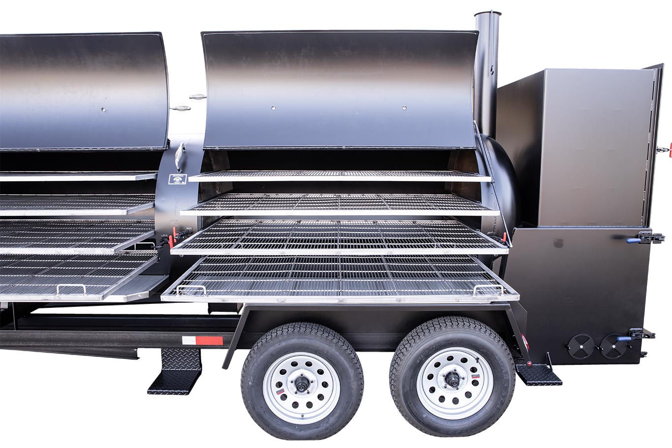 Sliding Stainless Steel Grates (Shown With Optional Stainless Steel Exterior Shelves)